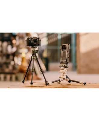Tabletop Ball Head with 1-Stage Carbon Fiber Tripod Legs, Snow White