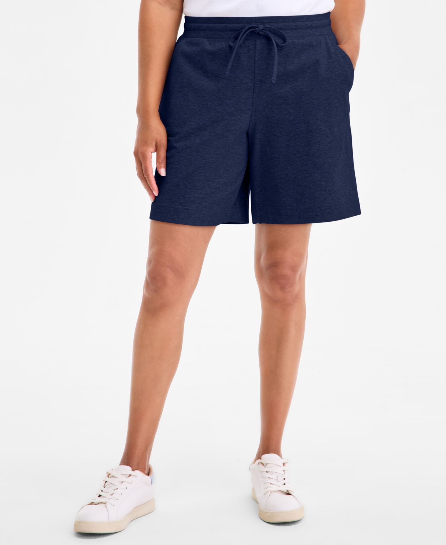 Petite Mid-Rise Drawstring Shorts
