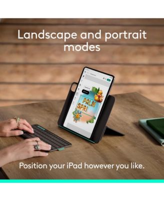 Folio Touch iPad Keyboard Case with Trackpad and Smart Connector for iPad Air 11-inch (M2 & M3), iPad Air (4th & 5th gen), Graphite