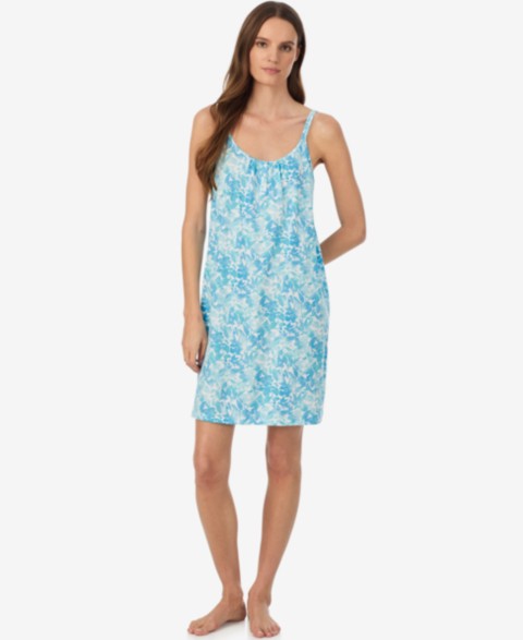 Женские Lauren Ralph Lauren Women's Double-Strap Button-Neck Gown