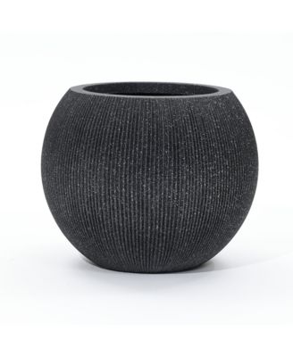 14.5" Round Bowl Plastic Planter, Mediterranean