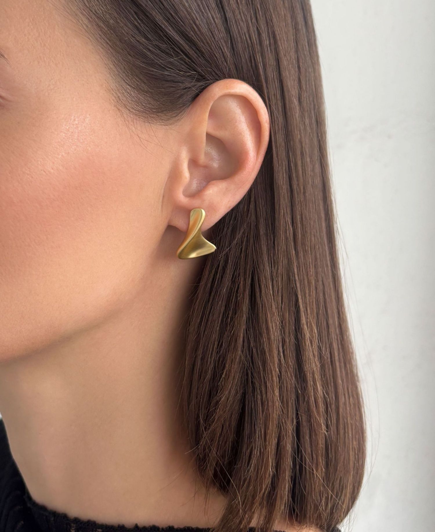 14k Gold-Plated Twist Stud Earrings
