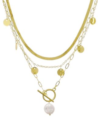 Pearl Gold 3-Layer Necklace