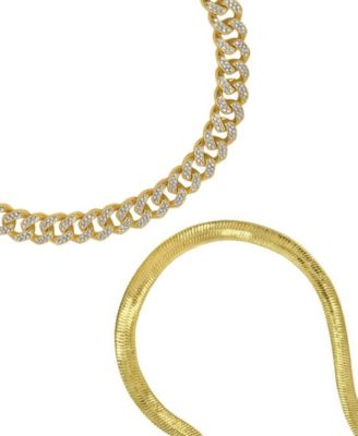 Gold 2-Piece Chunky Chain Necklace Set