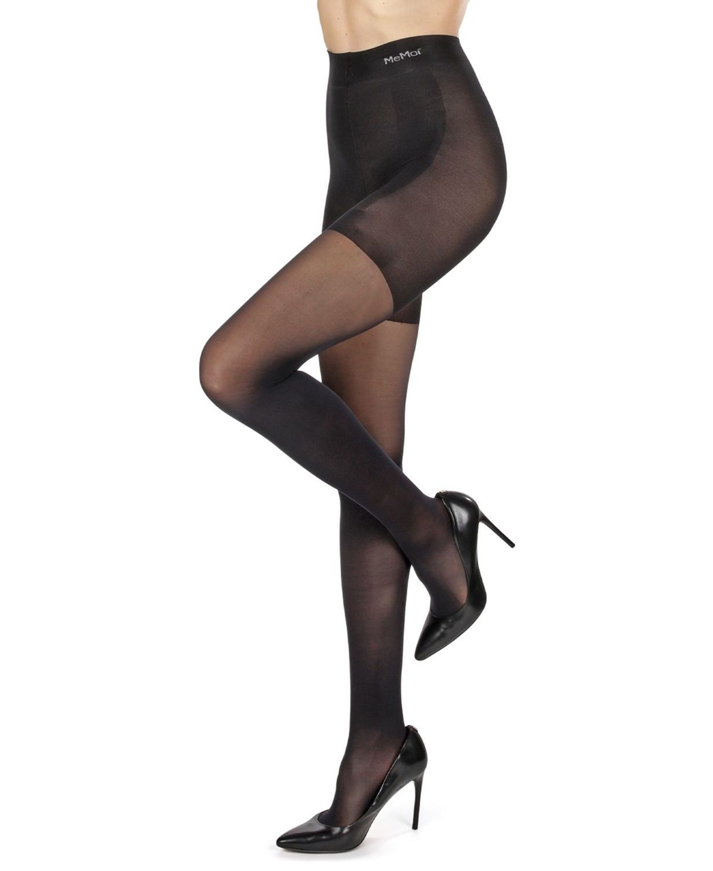Женские колготки MeMoi Second Skin Power Shape 30 Semi Opaque Control Top Pantyhose, цвет: Чёрный — фото 1