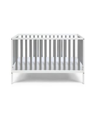 3 in 1 Convertible Solid Wood Island Crib Two Tone Modern Classic