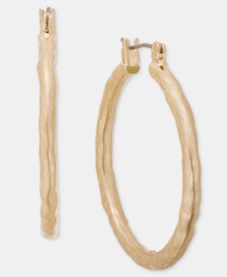 Style Co Gold-Tone Textured Hoop Earrings Macys Exclusive - Yellow 19$
