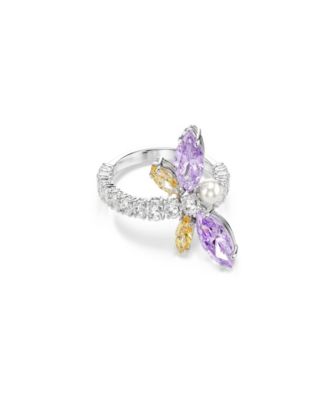 Ariana Grande x Mixed Cuts, Dragonfly, Multicolored, Rhodium Plated Motif Ring