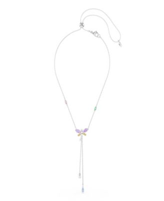 Ariana Grande x Y Necklace, Mixed Cuts, Dragonfly, Multicolored, Rhodium Plated