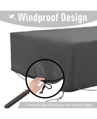 Heavy Duty Outdoor Sectional Sofa Cover, Waterproof Patio Furniture Cover for Weather Protection