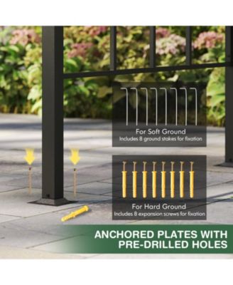 Hardtop Grill Gazebo with Vented Polycarbonate Roof and Shelves