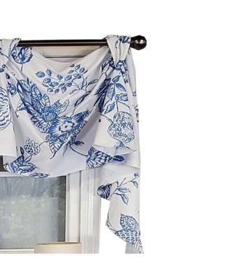 Natalia 3-Scoop Victory Swag  Top Tabs Center Luxurious Window Treatment 25 Tails 50 x 18