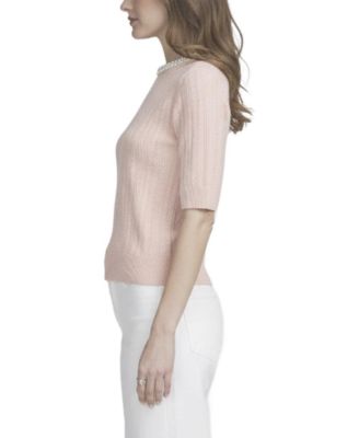 Women's Fine Gauge Embellished Neck Top