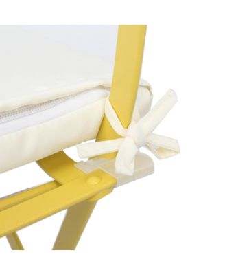 3 Pieces Patio Bistro Balcony Metail Chair Table Set