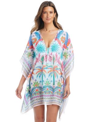 Women's Deep V-Neck Swim Cover Up Caftan