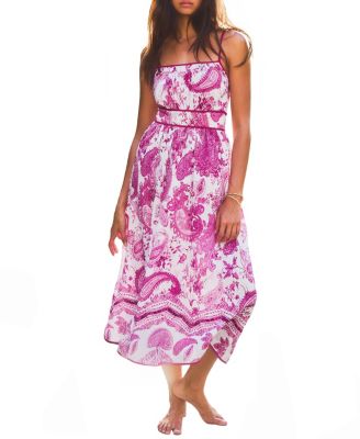 Women's Night Show Paisley Midi Beach Dress