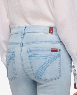 Women's Cropped Boot-Leg Cotton Flare Jeans