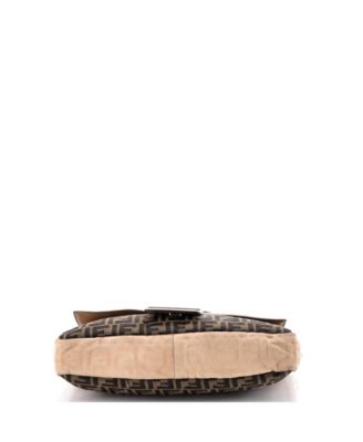 Large Baguette Zucca and Pequin Canvas with Zucca Suede