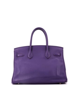 Birkin 30 Handbag Purple Swift with Gold Hardware