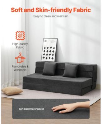 Folding Sofa Bed, 3-in-1 with Memory Foam Mattress, Convertible Sleeper Chair