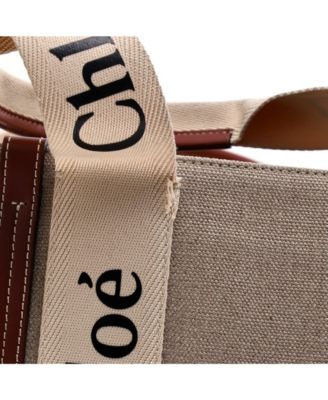 Large Woody Tote Canvas with Leather