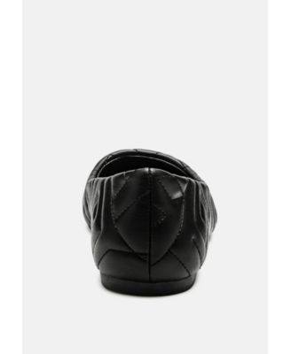 Womens Janice Quilted Ballerina Flats