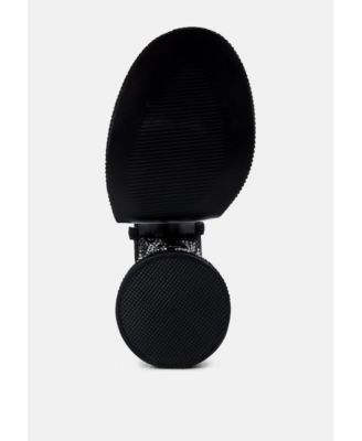 Womens Backstage Rhinestone Embellished Ultra High Platform Sandals