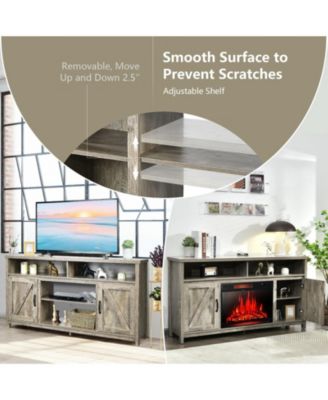 59 in TV Stand Media Console with Barn Doors for 65 in TVs