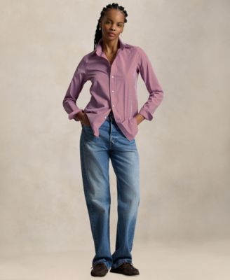 Women's End-On-End Stretch Slim Fit Cotton Shirt