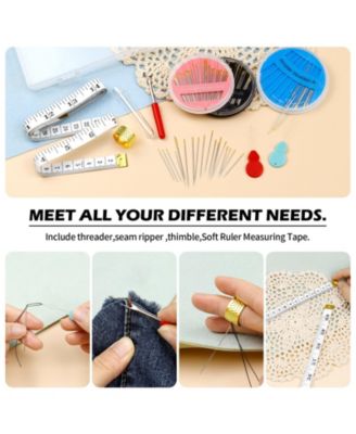 90pcs Hand Sewing Set Embroidery Threaders Removal Thimble Tape Measure
