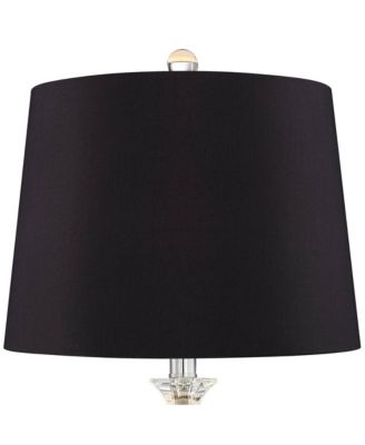 Jolie Traditional Glam Table Lamps 26" High Set of 2 stick Clear Crystal Glass Shade for Bedroom Living Room Bedside