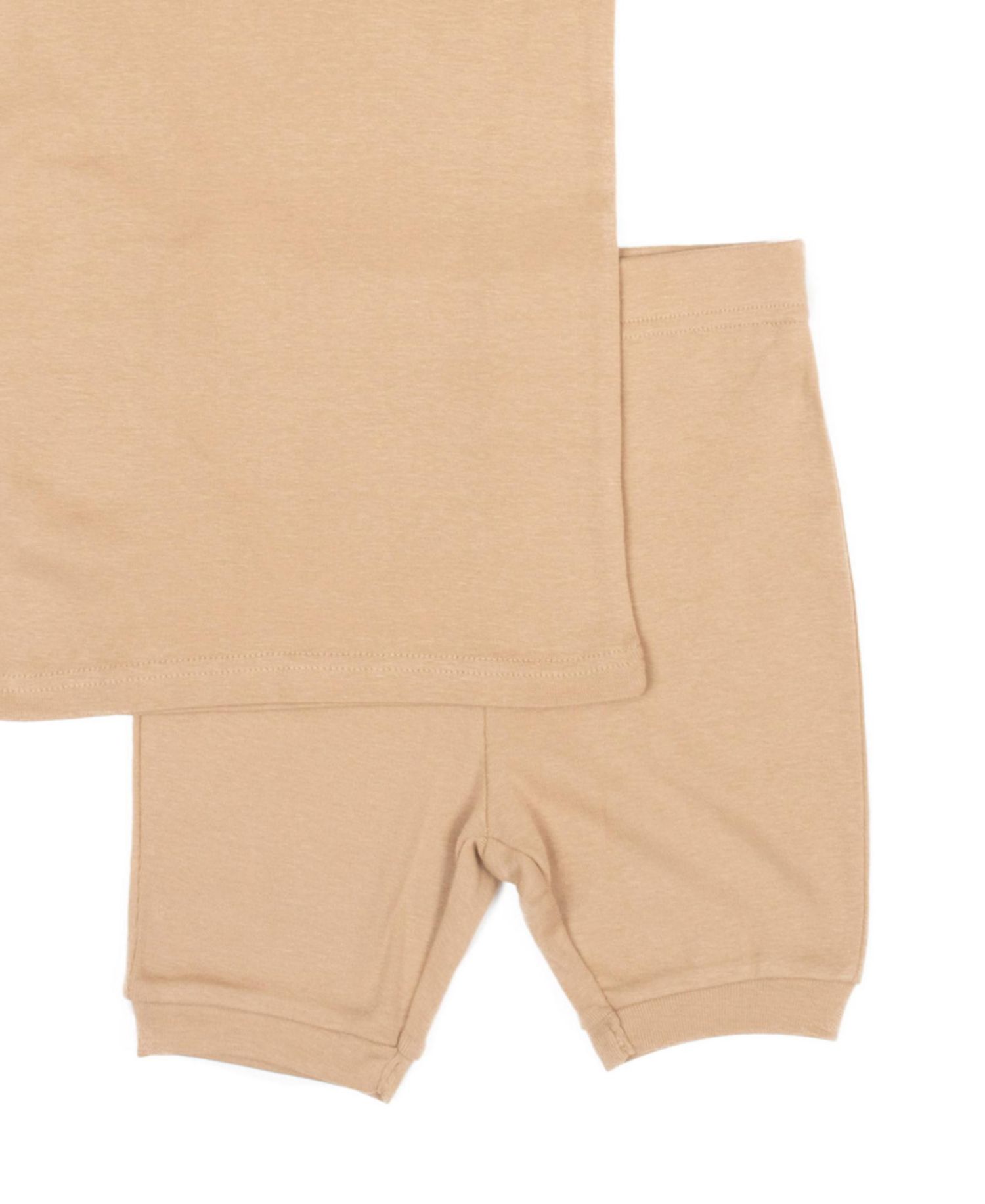 Kids Matching Family Two Piece Cotton Short Sleeve Shirt and Shorts Solid Color Pajamas 6-14