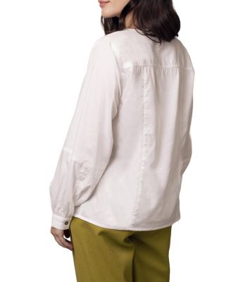 Women's V Neck Button Through Blouse