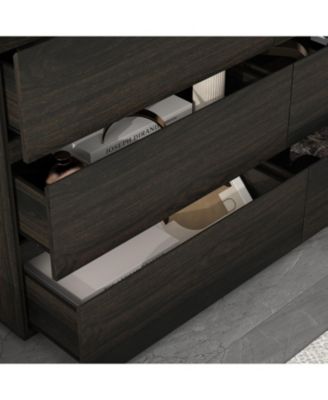 6-Drawers Wood Chest of Drawer Cabinet Organizer Dresser