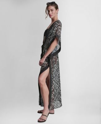 Women's Tie-Front Cover-Up Kaftan