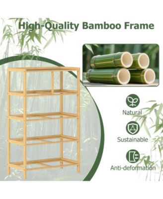 5-Drawer Light Storage Dresser with Top Shelf for Bedroom Use