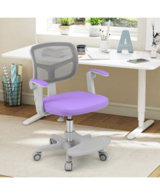 Adjustable Children Desk Chair with Y-Shaped Lumbar Support and Footrest