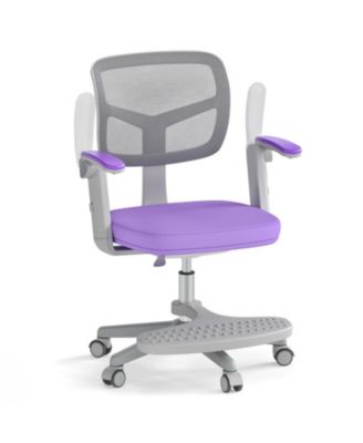 Adjustable Children Desk Chair with Y-Shaped Lumbar Support and Footrest
