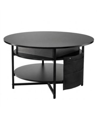 Lift Top Coffee Table, 35.3 in Round, with Extra Storage for Living Room