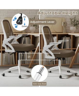 Ergonomic Mesh Desk Chair with Lumbar Support and Flip-Up Arms