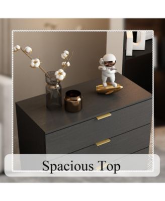 3-Drawers Wood Chest of Drawers Dresser