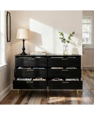 Wood Dresser Chest of Drawer With 6 Drawers