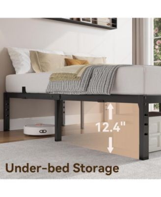 Queen Bed Frame, Metal Platform Bed Frame with 14inch Underbed Storage, No Box Spring Needed, Heavy Duty