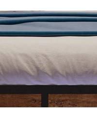 Bed Frame With Led Lights, Industrial Platform Bed With Charging Station