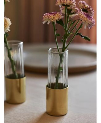 Fluted Glass Bud Vases, Set of 4