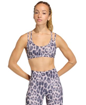 Women's Optime Leopard Strappy Light Support Bra