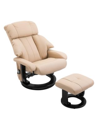 Massage Recliner Chair with Footstool 360degree(s) Swivel Manual Reclining Comfortable and Adjustable