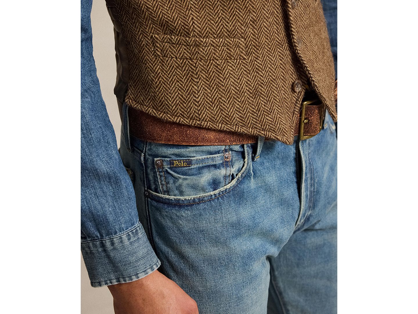 Мужские джинсы Polo Ralph Lauren Hampton Straight, цвет: Robinson — фото 4
