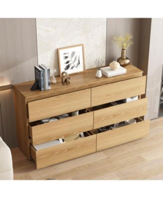 6-Drawers Wood Chest of Drawer Cabinet Organizer Dresser