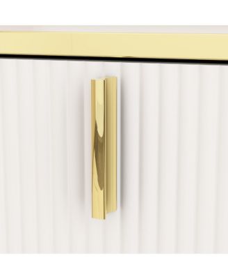 Dresser with 4 Doors and Deep Drawer, Side Cabinet for Bedroom, Living Room